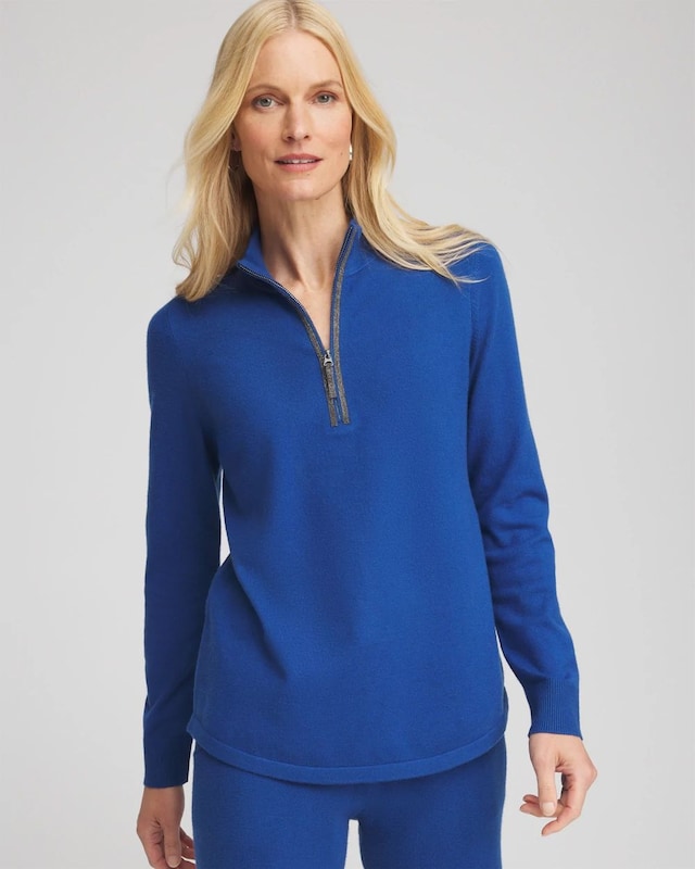 Zenergy Luxe Half Zip Pullover Top